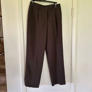 Liz Claiborne Chocolate brown plaid dress pants